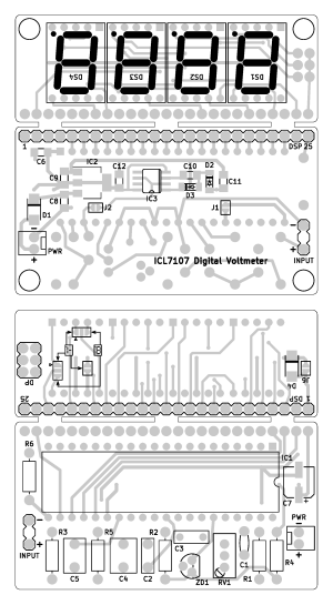 ICL7107 Voltmeter Module_ - Layout