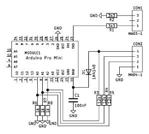 JETI DUPLEX battery monitor with altitude and vario - schematics