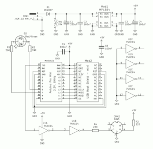 USB to MIDI converter schematics