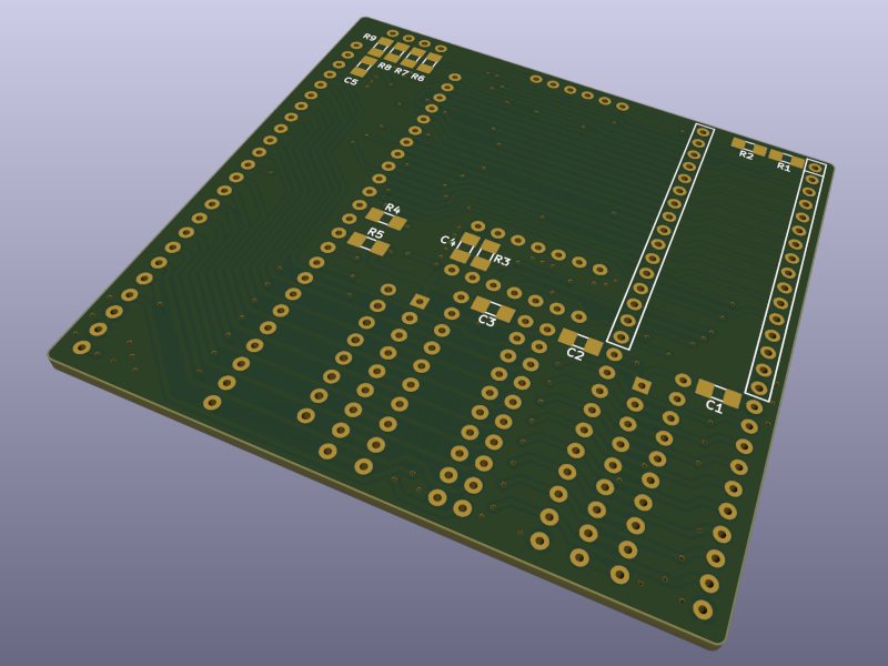 Willeprog 28FXXX 29FXXX/29LVXXX TSOP48 16 bit Adapter PCB Bottom